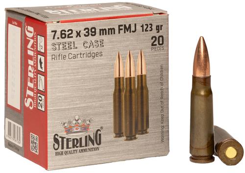 Sterling Ammunition 7.62x39mm, FMJ, 123 Gr, 20 Rnd Box