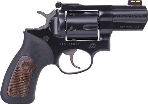 Ruger GP100 Revolver 1790, 357 Magnum, 2.5 in, Rubber/Wood Grips, Blued Finish, 6 Rds