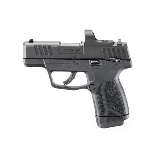 Ruger Max-9 Semi-Auto Pistol 03519, 9mm, 3.2 in, Black Polymer Grip, Black Oxide Finish, Manuel Safety, w/Ruger ReadyDot Reflex Sight, 12 Rds