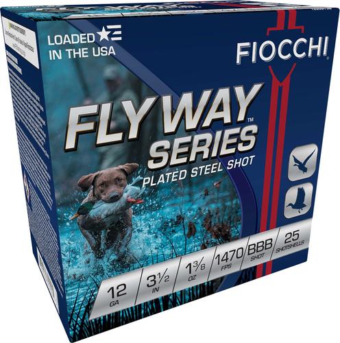Fiocchi Flyway Waterfowl 1235ST3B, 12 Gauge, 3.50", 1 3/8 oz, 1470  fps, BBB Shot, 25 Rd/bx