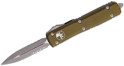Microtech Ultratech OTF Autmoatic Knife, Apocaclyptic Double Edge, OD Green (122-10APOD)