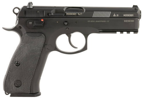 CZ 75 SP-01 50th Anniversary Pistol 01119, 9mm, 4.60in, Black Rubber Grips, Black Polycoat Finish, 10 Rds
