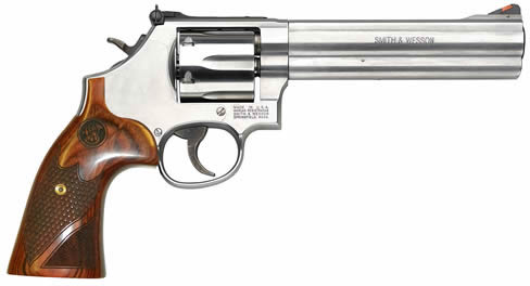 Smith & Wesson 629 Deluxe Revolver 150714, 44 Magnum | 44 Special, 6.5", Wood Grips, Stainless Finish
