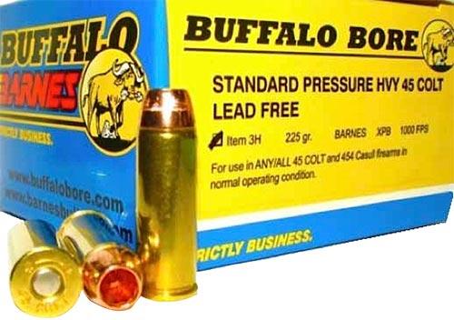 Buffalo Bore Lead Free Handgun Ammunition  3H/20, 45 Colt (LC), Barnes XPB, 225 GR, 1000 fps, 20 Rd/bx