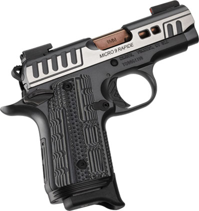 Kimber 3300235 Micro 9 Rapide Dusk - 9MM, 3.15 in Barrel, Black G10 Grips, KimPro II Finish, Rose Copper Barrel, 8 Rds