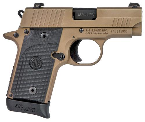 Sig P238 Emperor Scorpion Pistol 238380ESCPN, 380 ACP, 2.7", Black G10 Grips, FDE Finish, 6/7 Rds