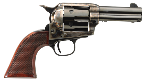 Taylors Short Stroke Runnin Iron Deluxe Revolver 556217DE, 45 Colt (LC), 3.50", Checkered Walnut Grip, Blued Finish, 6 Rd