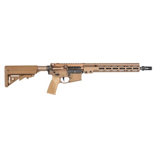 Geissele Automatics Super Duty Mod1, 5.56 NATO, 13.9" P&W W/ HUXWRX Flash Hider, Desert Dirt Color