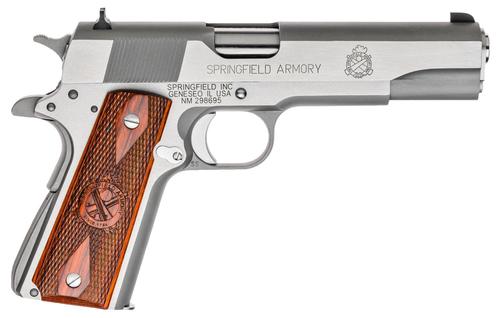 Springfield 1911 Loaded Single Action Pistol PX9151L, 45 ACP, 5", Cocobolo Grips, Stainless Finish, 7 Rds