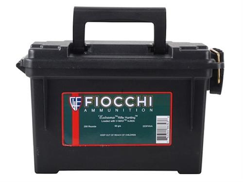 Fiocchi Extrema Rifle Ammunition 223FHVA, 223 Remington, Hornady V-Max Polymer Tip, 50 GR, 3650 fps, 200 Rd/Can