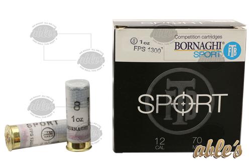 Bornaghi Sport Target Loads T1SPORT2881300, 12 Gauge, 2-3/4", 1 oz, 1300 fps, #8 Shot, 25 Rd/bx