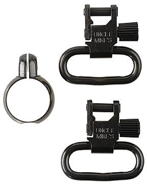 Uncle Mikes 1 in Black Quick Detach Sling Swivels Winchester & Marlin Lever A 13312