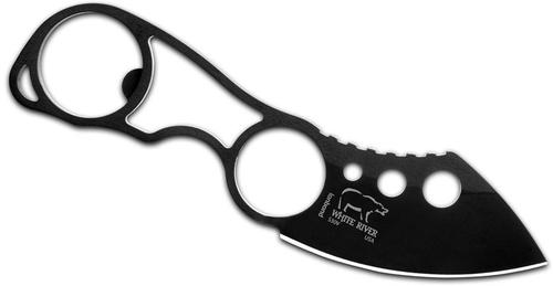White River Knives Knucklehead Neck Knife w/Kydex Sheath, Black Ionbond Coating
