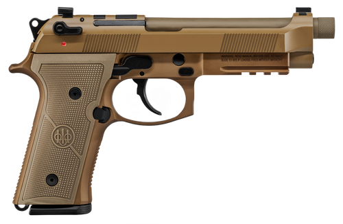 Beretta M9A4 Pistol JS92M9A4GM, 9mm Luger, 5.2", FDE Polymer Grip, FDE finish, 18 Rds