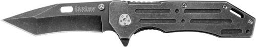 Kershaw Lifter Pocket Knife w/Recurved Plain Edge American Tanto Blade, BlackWash Finish (1302BW)