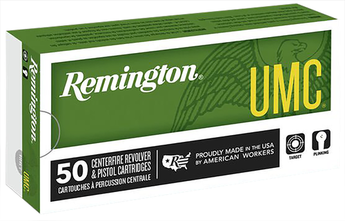 Remington UMC Handgun Ammunition L40SW4, 40 S&W, Metal Case (MC), 165 GR, 1150 fps, 50 Rd/bx