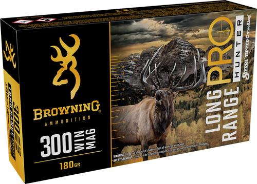 Browning Long Range Pro Rifle Ammunition B192503002, 300 Win Mag, GameKing, 180 gr, 2900 fps, 20 Rd/Bx