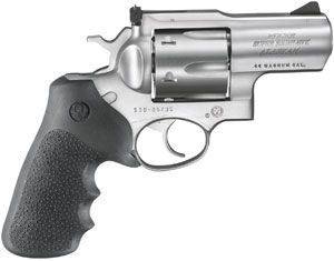 Ruger Super Redhawk Alaskan Revolver 5303, 44 Remington Mag, 2 1/2 in, Hogue Tamer Monogrip, Satin Stainless Finish, 6Rd