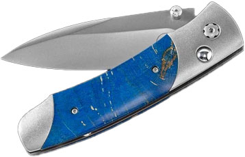 William Henry A200-8 Folding Knife, Stainless Blade, Maple Burl Handle (A2008)