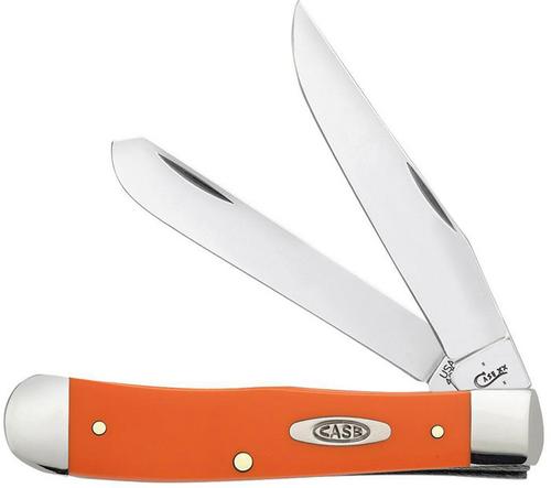 Case Orange Synthetic Smooth Trapper Pocket Knife (80500)