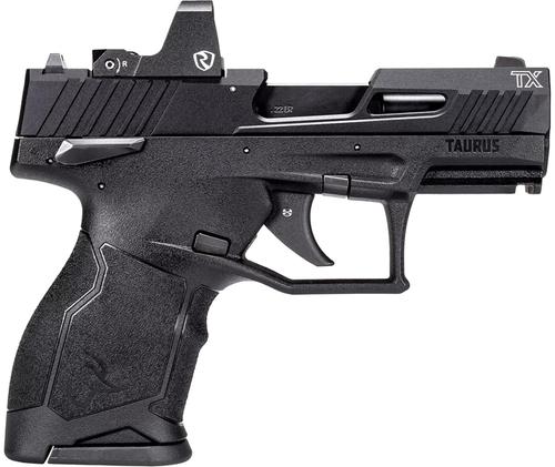 Taurus TX22C Pistol 1TX22131RI, 22 LR, 3.60", Black Finish, w/Riton RDS, Threaded Barrel, 13 Rds