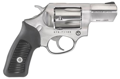 Ruger SP101 Revolver 5783, 9mm Luger, 2.25", Black Rubber Grips, Stainless Steel Finish, 5 Rd