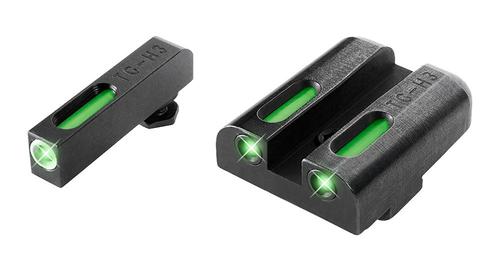 TruGlo TG13GL2A TFX 3-Dot High Set Tritium/Fiber Optic Sight, Green w/White for Glock 20/21/25/28/29/30/31/32