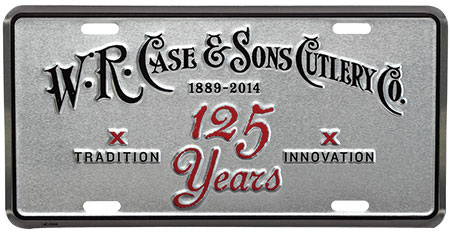Case 125th Anniversary Aluminum License Plate