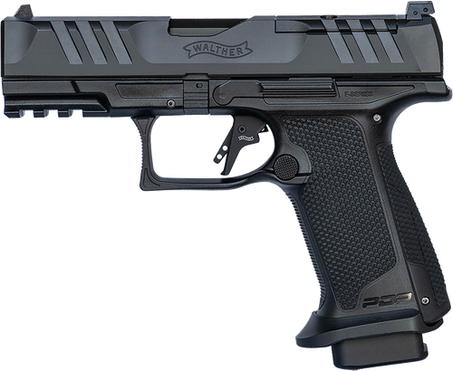 Walther PDP F-Series Pro Optic Ready Pistol 4796065, 9mm Luger, 4in, Medium Backstrap Grips, Black Finish, 10 Rds