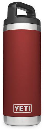 Yeti Rambler Bottle 18oz Stainless Steel Bottle, DuraCote Brick Red (YRAMB18BR)