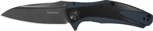 Kershaw Natrix Drop Point Knife w/Gray Plain Edge & Carbon Fiber Handle