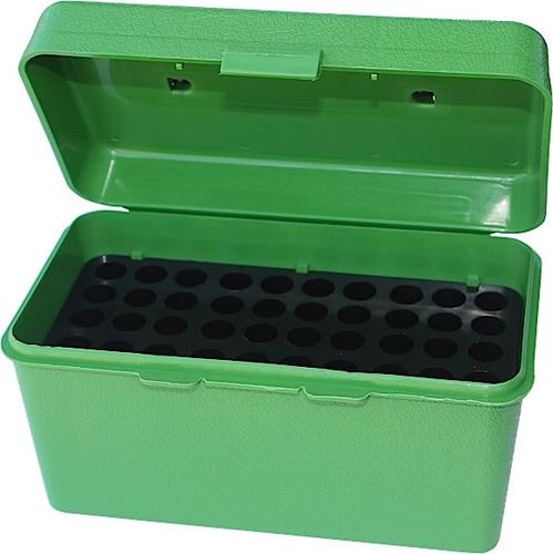 MTM H50RM10 50 Round Medium Rifle Ammo Box, Green