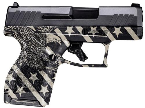 Taurus GX4 Pistol 1-GX4M93110EN6, 9mm Luger, 3.06in, B&W Eagle Flag Polymer, B&W Eagle/Flag Finish, 10 Rds