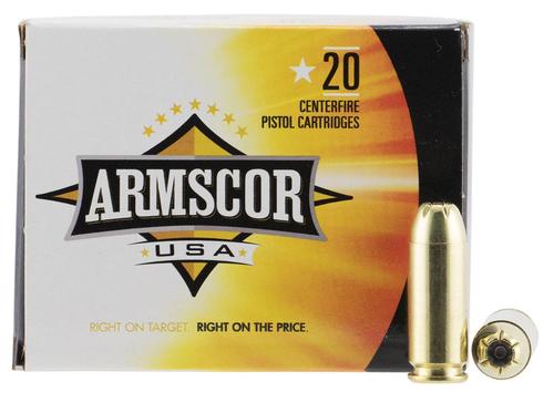 Armscor Pistol Ammunition FAC103N, 10mm Automatic, JHP, 180 GR, 20 Rd/Bx