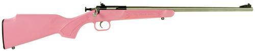 Crickett Single Shot Bolt Action Rifle KSA2221, 22 Long Rifle, 16.12", Pink Synthetic Stock, Stainless Finish, 1 Rd