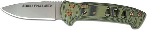 Knive of Alaska Strike Force Automatic Folding Knife, OD Green/Black G10 (00910FG)