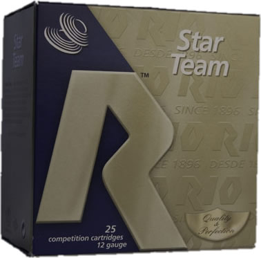 Rio Competition Target Load Star Team Shotshells ST3275, 12 Gauge, 2-3/4", 1-1/8 oz, 1250 fps, #7.5 Shot, 25 Rd/bx
