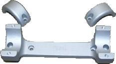 DNZ 11081 1 in Low Silver Base/Rings For Ruger 10/22