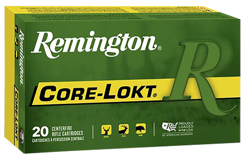 Remington Core-Lokt Rifle Ammunition R65CR1, 6.5 Creedmoor, Pointed Soft Point, 140 GR, 20 Rd/Bx