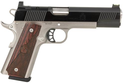 Springfield 1911 Ronin Pistol PX9121LAOS, 10mm, 5", Crossed Cannon Wood Grips, Stainless Steel Finish, 8 Rds
