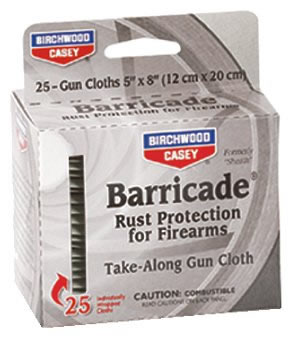 Birchwood Casey 33025 Barricade Rust Protection Take Along Wipes 25-Pack