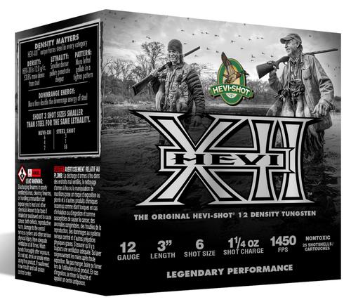 HEVI-Shot HEVI-XII Shotshells HS53306, 12 Gauge, 3", 1 1/4 oz, 1450 fps, #6 Shot, 25 Rds/box