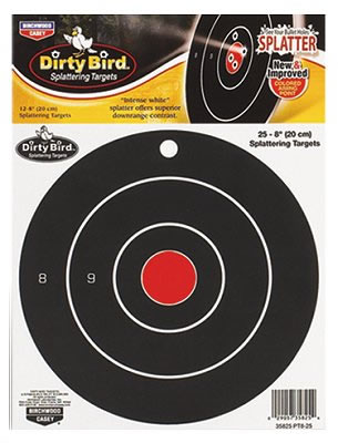 Birchwood Casey 35825 8" Dirty Bird Targets 25 Pack