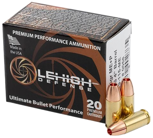 LeHigh Defense Max Expansion Pistol Ammunition LA9115ME, 9mm, 115 gr, 1100 fps, 20 Rd/Bx