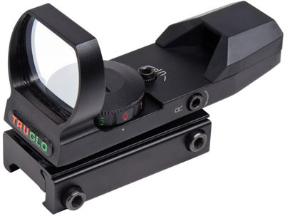 TruGlo Dual Color Open Red Dot Sight TG8370B, 1x, 24X34MM Screen, Black, 5 MOA
