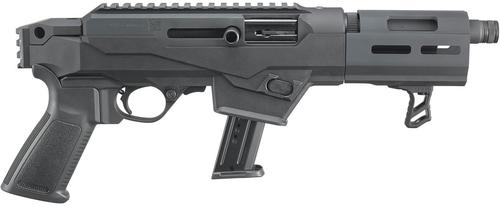 Ruger PC9 Charger Pistol 29100, 9mm, 6.5 in, Black, Black Anodized Finish, 17 Rd