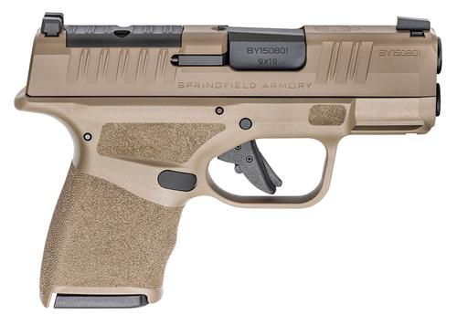 Springfield Hellcat OSP Optic Ready Pistol HC9319FOSPLC, 9mm, 3in, FDE Polymer Grips, 10 Rds