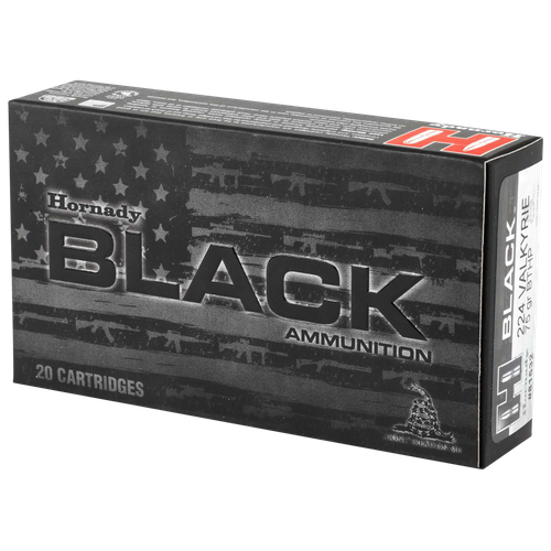Hornady Black Rifle Ammunition 81532, 224 Valkyrie, BTHP, 75 GR, 3000 fps, 20 Rd/Bx