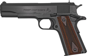 Colt 1911 Classic Government Pistol O1911C, 45 ACP, 5 in, Wood Grips, Blue Finish, 8 Rd