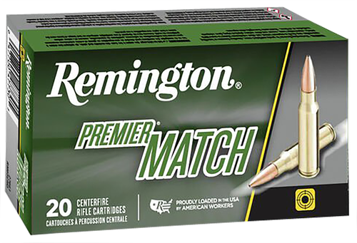 Remington Premier Match Rifle Ammunition RM68R1, 6.8 MM Remington, Matchking BTHP, 115 GR, 2625 fps, 20 Rd/bx